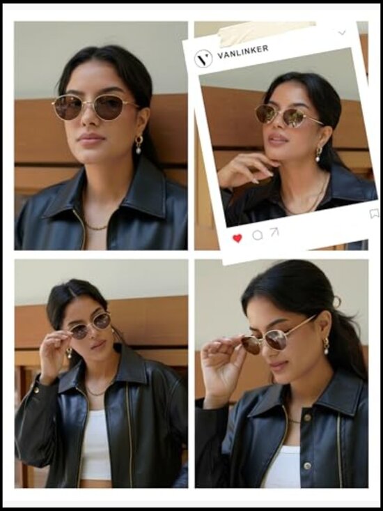 Metal Frame Polarized Sunglasses Retro Round Unisex UV400 Protection main image 4